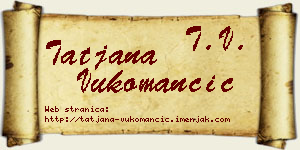 Tatjana Vukomančić vizit kartica